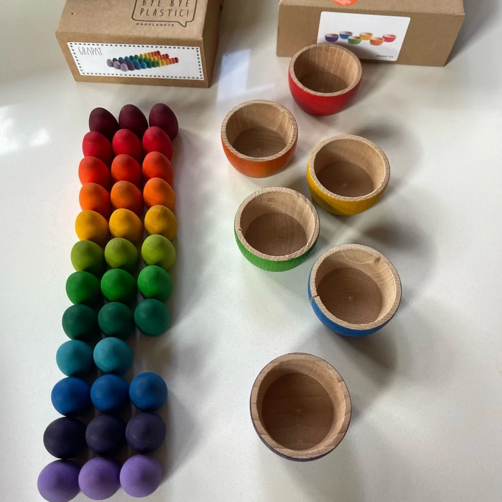 Grapat wooden eggs and bowls - Picture 7 of 7